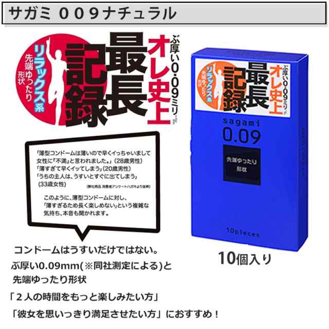 コンドーム サガミ009ドット（10コ入） サガミ009ナチュラル（10コ入