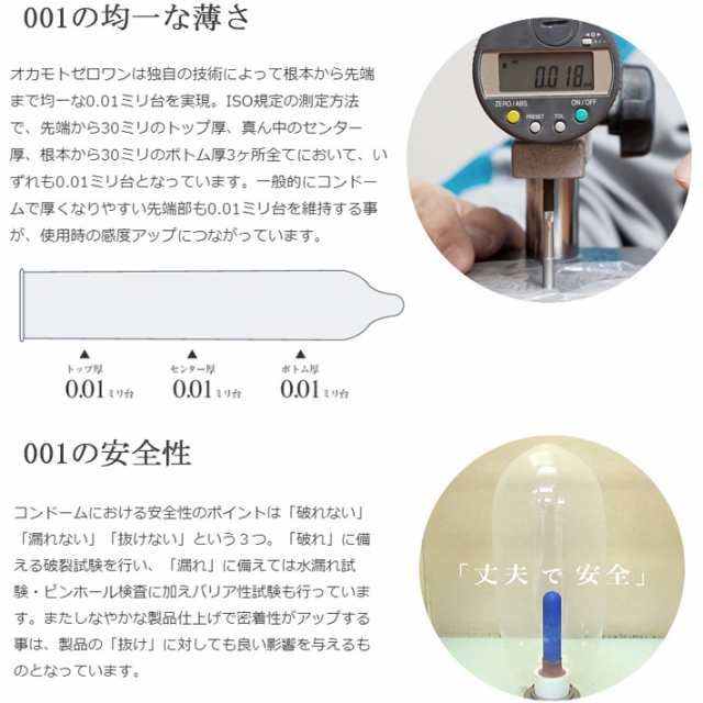 コンドーム オカモト001L（3個入） オカモト002L（6個入） オカモト