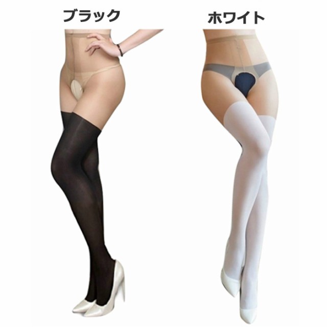 ニーハイ ストッキング オープンクロッチ 2枚セット 40D 15D レディース オールスルー 穴あき セクシー パンスト タイツの通販はau PAY  マーケット ロングライフストア au PAY マーケット－通販サイト