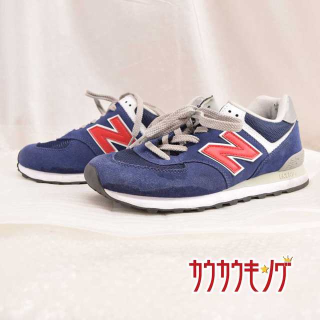 中古】NEW BALANCE /ニューバランス ローカットスニーカー ネイビー