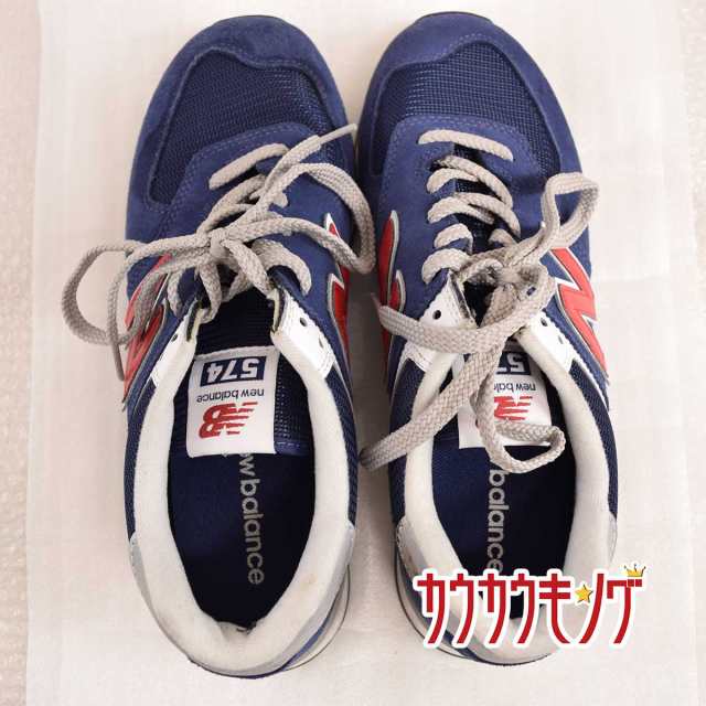 中古】NEW BALANCE /ニューバランス ローカットスニーカー ネイビー