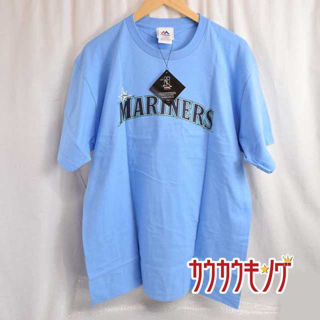 中古 未使用 マジェスティック Majestic Mlb マリナーズ 51 イチロー プレイヤー Tシャツ ブルー サイズxl 野球 コットン シャツ Rnの通販はau Pay マーケット カウカウキング Au Pay マーケット店