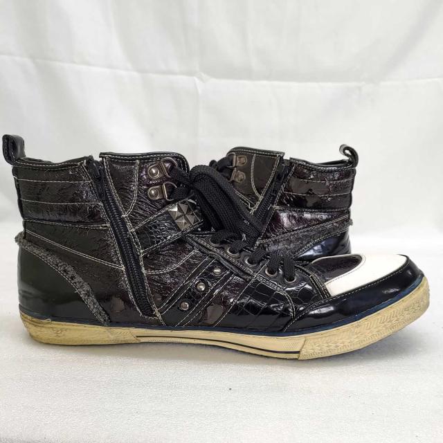 中古 Yukiko Kimijima レザー エナメル シューズ ブラック 26 5cm スタッズ ユキコキミジマ メンズの通販はau Pay マーケット カウカウキング Au Pay マーケット店