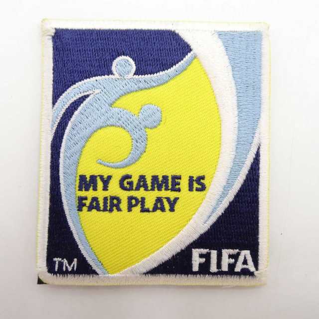 サッカー MY GAME IS FAIR PLAY フェアプレー審判 ワッペン 黄色 JFA