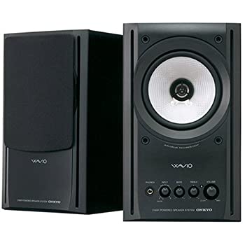 ONKYO WAVIO 77monitorアンプ内蔵スピーカー 15W+15W GX-77M(B) /ブラック(中古品)
