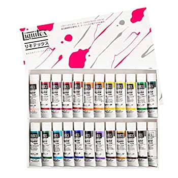 【中古品】リキテックス アクリル絵具 リキテックスカラー レギュラータイプ 24色セッ(中古品)