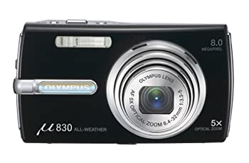 【中古品】OLYMPUS デジタルカメラ μ830 (ミュー) ピアノブラック μ830BLK(中古品)