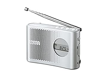 【中古品】SONY FM/AM PLLシンセサイザーハンディーポータブルラジオ シルバー ICF-M5(中古品)