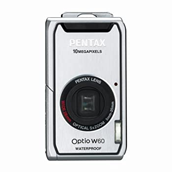 【中古品】PENTAX デジタルカメラ OPTIO (オプティオ) W60 シルバー 1000万画素 光学5(中古品)