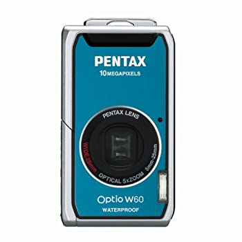 【中古品】PENTAX デジタルカメラ OPTIO (オプティオ) W60 オーシャンブルー 1000万画(中古品)