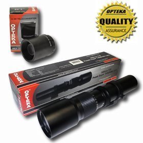 【中古品】Opteka 500?/ 1000?mm高プリセット望遠レンズfor Canon EOS 80d、77d、70(中古品)