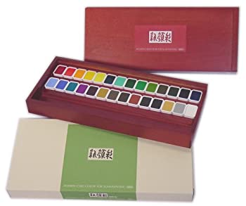 【未使用 中古品】ホルベイン 日本画用絵具 新顔彩 28色セット N353 002353(中古品)の通販は