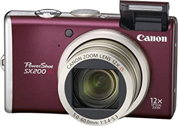 【中古品】Canon デジタルカメラ PowerShot (パワーショット) SX200 IS レッド PSSX20(中古品)