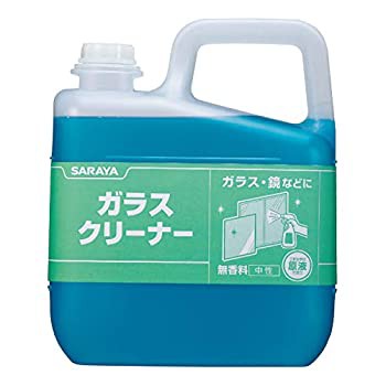 【中古品】サラヤ ガラス用洗浄剤 ガラスクリーナー 5kg 鏡 窓掃除 無香料 中性 50125(中古品)