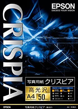 【中古品】エプソン 写真用紙クリスピア（高光沢）A4 50枚 KA450SCKR(中古品)