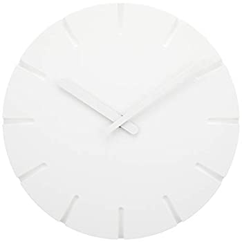 中古品】レムノス 掛け時計 アナログ カーヴド ライン 白 CARVED line