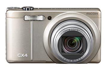 【中古品】RICOH デジタルカメラ CX4 シャンパンシルバー CX4CH 1000万画素裏面照射CM(中古品)