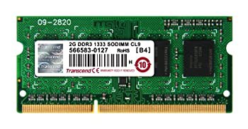 【未使用 中古品】Transcend ノートPC用メモリ PC3-10600 DDR3 1333 2GB 1.5V 204pin SO-DIMM(中古品)