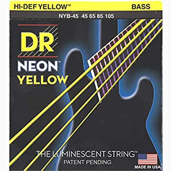 【中古品】DR ベース弦 NEON ニッケルメッキ イエロー カラー コーテッド .045-.105 N(中古品)