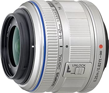 【中古品】OLYMPUS 標準ズームレンズ M.ZUIKO DIGITAL 14-42mm F3.5-5.6 II シルバー(中古品)