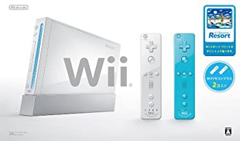 【中古品】Wii本体 (シロ) Wiiリモコンプラス2個、Wiiスポーツリゾート同梱【メーカー(中古品)/ゲーム ゲーム機本体/任天堂/
