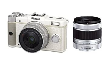 【中古品】PENTAX ミラーレス一眼 Q ダブルレンズキット ホワイト PENTAXQWLKWH(中古品)