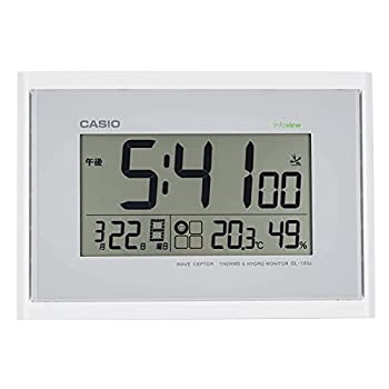 【中古品】CASIO(カシオ) 置き時計 電波 ホワイト デジタル 生活環境 温度 湿度 カレ (中古品)の通販は