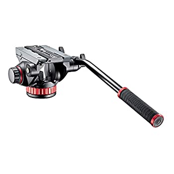 【中古品】Manfrotto 2WAY雲台 プロフルードビデオ雲台 フラットベース アルミニウム (中古品)