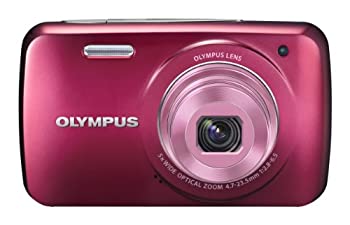 【中古品】OLYMPUS デジタルカメラ VH-210 レッド 1400万画素 光学5倍ズーム DIS ハイ(中古品)