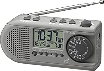 【未使用 中古品】シチズン 目覚まし時計 デジタル 防災 ディフェリアR54 AM/FM ラジオ 発電 (中古品)