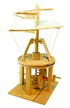 【中古品】あおぞら レオナルド・ダ・ヴィンチの木製科学模型 ヘリコプター(中古品)