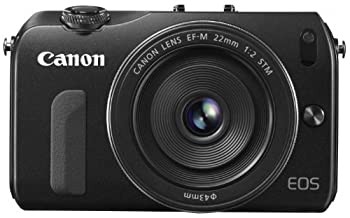 【中古品】Canon ミラーレス一眼カメラ EOS M レンズキット EF-M22mm F2 STM付属 ブラ(中古品)