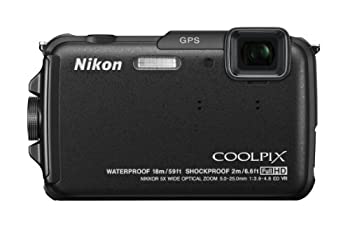 【中古品】Nikon デジタルカメラ COOLPIX AW110 防水18m 耐衝撃2m カーボンブラック A(中古品)