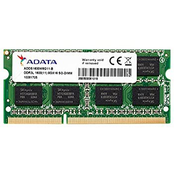 【中古品】ADATA ノート用増設メモリ PC3L-12800 DDR3L-1600(512x8) 8GB 1.35V 低電圧(中古品)