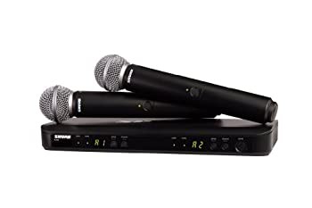 【未使用 中古品】SHURE BLX288/SM58 デュアルチャンネルハンドヘルド型ワイヤレスシステム (中古品)