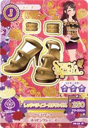 【中古品】アイカツ第6弾/AK06-36/レッドペディゴールドサンダル N(中古品)