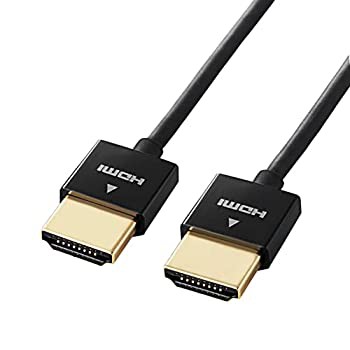 【中古品】エレコム HDMI ケーブル 1m 4K × 2K対応 スーパースリム ブラック DH-HD14(中古品)/家電＆カメラ HDMIケーブル/エレコム/
