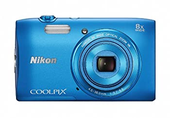 【中古品】Nikon デジタルカメラ COOLPIX S3600 8倍ズーム 2005万画素 コバルトブルー(中古品)