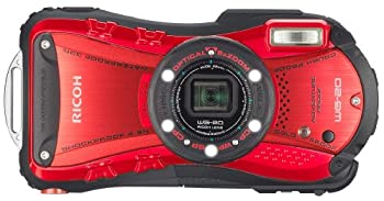 【中古品】RICOH 防水デジタルカメラ RICOH WG-20 レッド 防水10m耐ショック1.5m耐寒-(中古品)