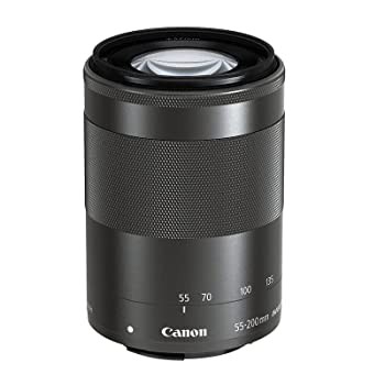 【未使用 中古品】Canon 望遠ズームレンズ EF-M55-200mm F4.5-6.3 IS STM ミラーレス専用 EF-(中古品)