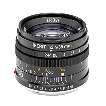 【中古品】KIPON 単焦点レンズ IBERIT (イベリット) 35mm f / 2.4レンズfor Sony Eマ (中古品)