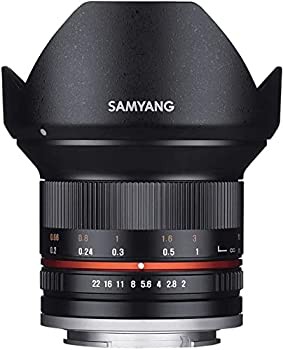 【未使用 中古品】SAMYANG 単焦点広角レンズ 12mm F2.0 ブラック フジフイルム X用 APS-C用(中古品)