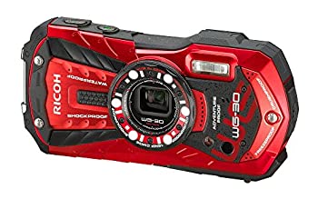 【未使用 中古品】RICOH 防水デジタルカメラ RICOH WG-30 バーミリオンレッド 防水12m耐ショ (中古品)