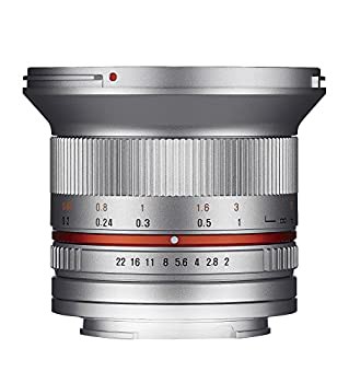 【中古品】SAMYANG 単焦点広角レンズ 12mm F2.0 シルバー フジフイルム X用 APS-C用(中古品)