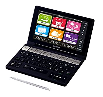 シャープ カラー電子辞書Brain 生活総合モデル ブラック系 PW-SA2-B(中古品)