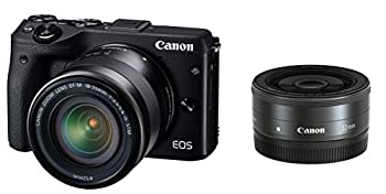 【中古品】Canon ミラーレス一眼カメラ EOS M3 ダブルレンズキット(ブラック) EF-M18-(中古品)