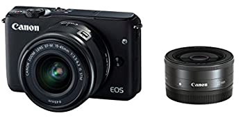 【中古品】Canon ミラーレス一眼カメラ EOS M10 ダブルレンズキット(ブラック) EF-M15(中古品)