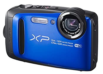 【中古品】FUJIFILM デジタルカメラ XP90 防水 ブルー FX-XP90BL(中古品)