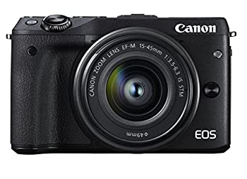 Canon ミラーレス一眼カメラ EOS M3 レンズキット(ブラック) EF-M15-45mm F(中古品)