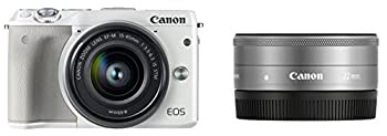 【中古品】Canon ミラーレス一眼カメラ EOS M3 ダブルレンズキット(ホワイト) EF-M15-(中古品)